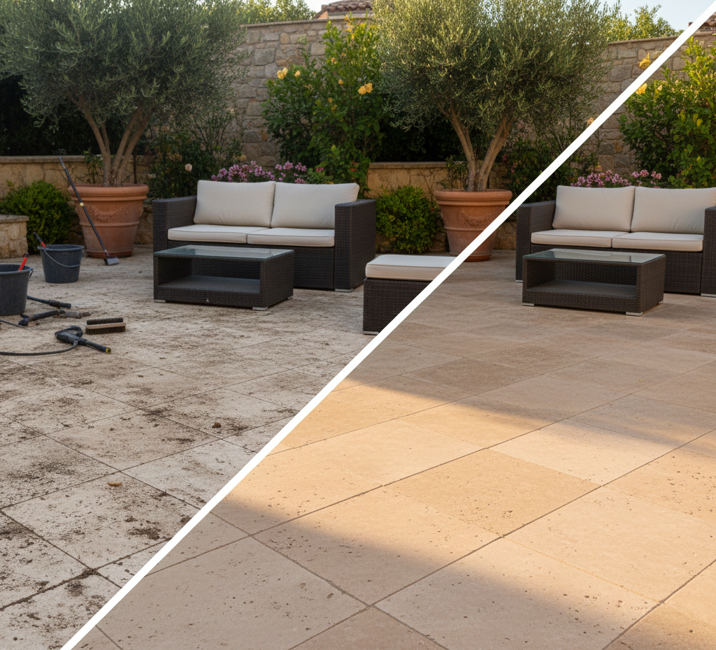 Travertine Floor Restoration London by Master Marble